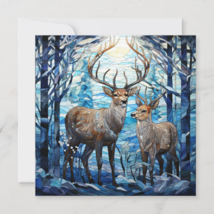 Tarjeta de felicitación de Navidad Deer Merry