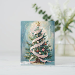 Tarjeta de felicitación de Navidad del árbol con c