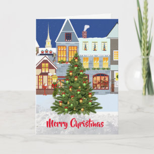 Tarjeta de Felicitación de Navidad del Árbol de Na