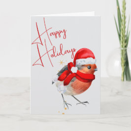 Tarjeta de Felicitación de Navidad del Pájaro Twee