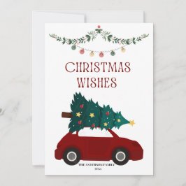 Tarjeta de felicitación de Navidad Deseos de Navid
