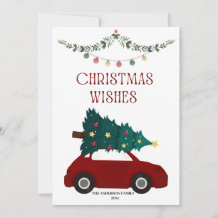 Tarjeta de felicitación de Navidad Deseos de Navid