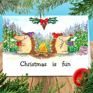 Tarjeta de felicitación de Navidad divertida