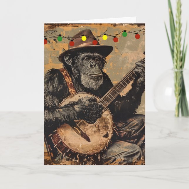 TARJETA DE FELICITACIÓN DE NAVIDAD DIVERTIDA DE CH (Anverso)