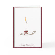 Tarjeta de Felicitación de Navidad Doblada (vela)