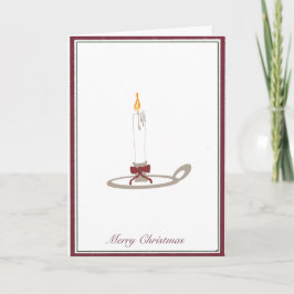 Tarjeta de Felicitación de Navidad Doblada (vela)