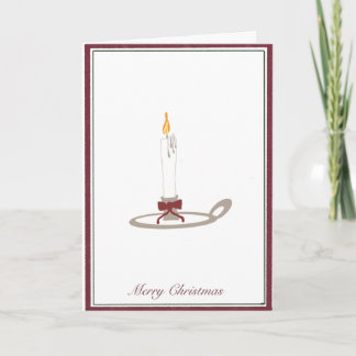 Tarjeta de Felicitación de Navidad Doblada (vela)