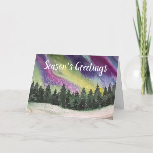 Tarjeta de Felicitación de Navidad en Acuarela de
