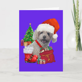 Tarjeta de Felicitación de Navidad Feliz Perro de 