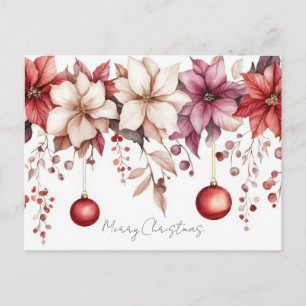 Tarjeta de felicitación de Navidad festiva y elega
