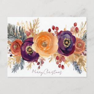 Tarjeta de felicitación de Navidad festiva y elega