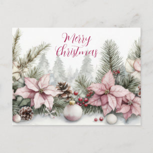 Tarjeta de felicitación de Navidad festiva y elega