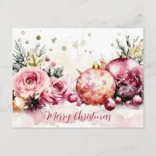 Tarjeta de felicitación de Navidad festiva y elega
