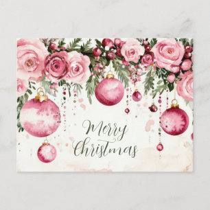 Tarjeta de felicitación de Navidad festiva y elega
