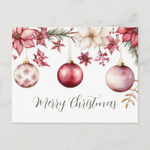 Tarjeta de felicitación de Navidad festiva y elega