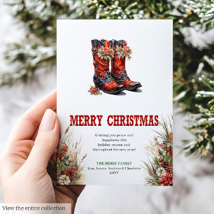 Tarjeta de felicitación de Navidad occidental trad