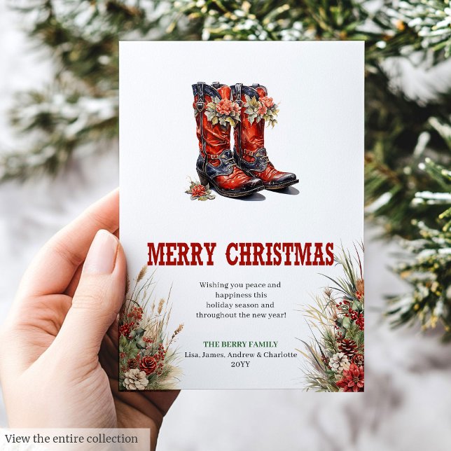 Tarjeta de felicitación de Navidad occidental trad (Traditional Western Christmas greeting card

)