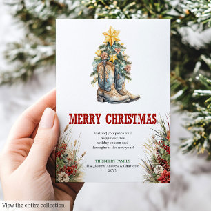 Tarjeta de felicitación de Navidad occidental trad