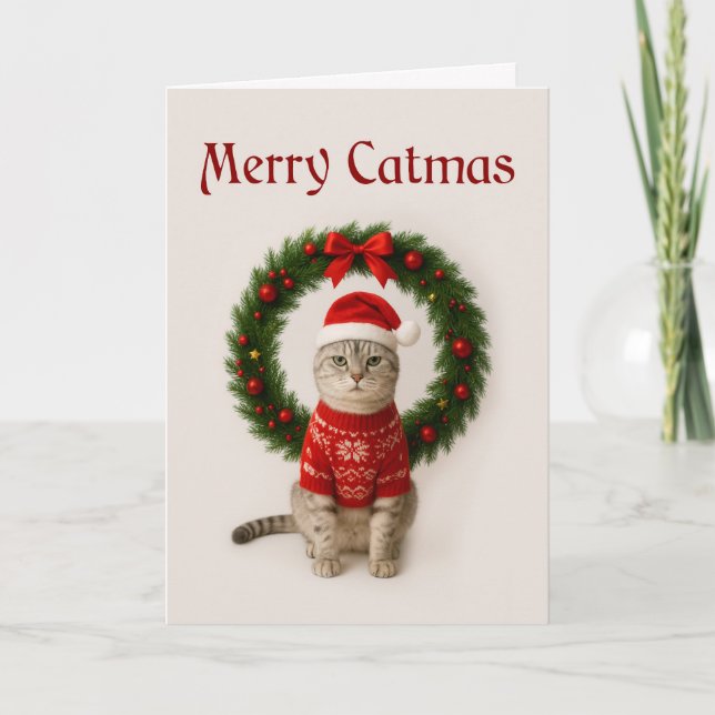 Tarjeta de Felicitación de Navidad Plegada (Anverso)