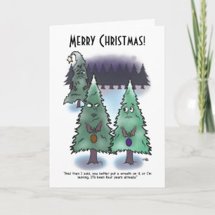 Tarjeta de Felicitación de Navidad Plegada Corona