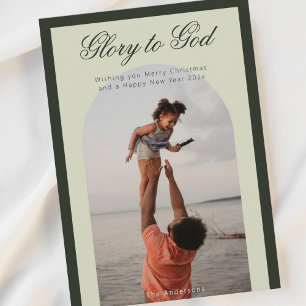 Tarjeta de felicitación de Navidad religiosa con f