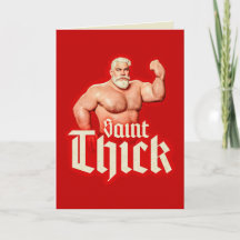 Tarjeta de Felicitación de Navidad Saint Thick
