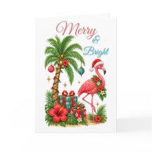 Tarjeta de Felicitación de Navidad Tropical Flamen