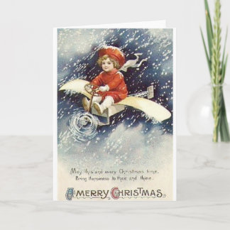 Tarjeta de felicitación de navidad vintage