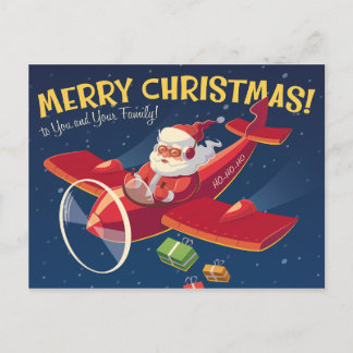 Tarjeta de felicitación de navidad vintage