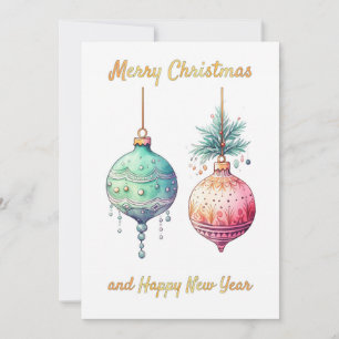 Tarjeta de felicitación de Navidad y Año Nuevo