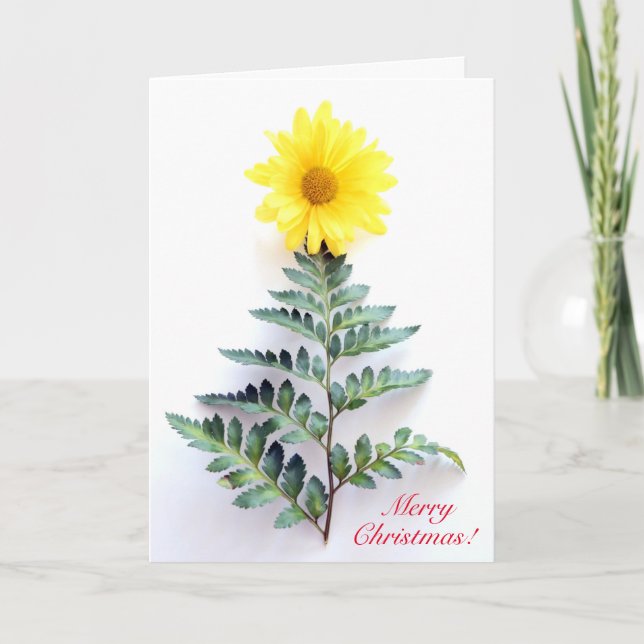 Tarjeta de felicitación de Navidades Fern Tree (Anverso)
