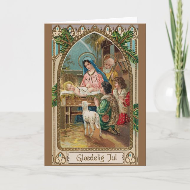 Tarjeta de felicitación de Navidades religiosos da (Anverso)
