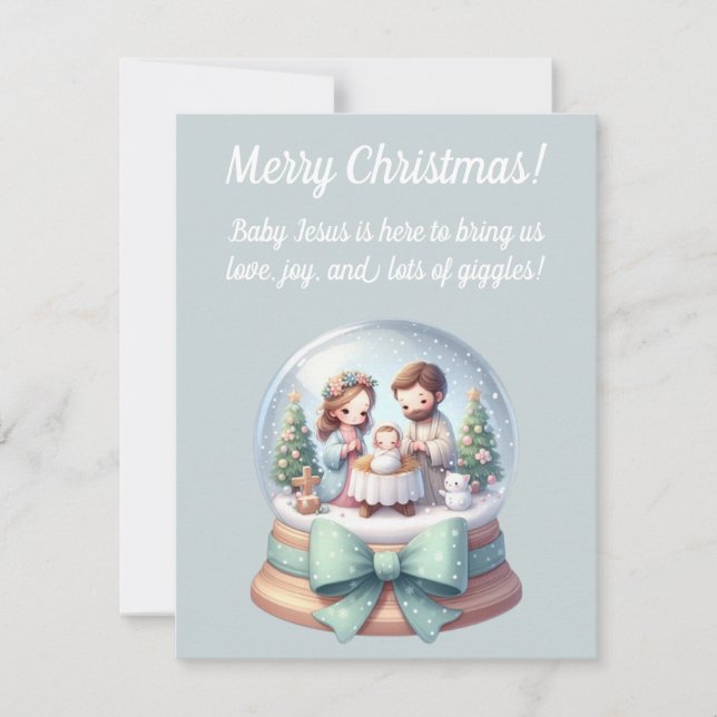 Tarjeta de felicitación de Navidades religiosos pa (Anverso)