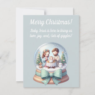 Tarjeta de felicitación de Navidades religiosos pa