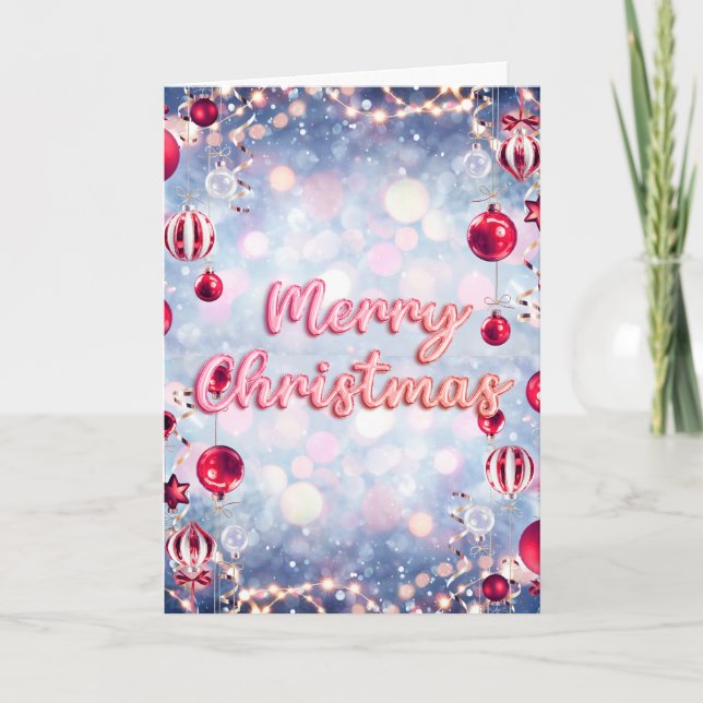 Tarjeta de felicitación de Navidades retro (Anverso)