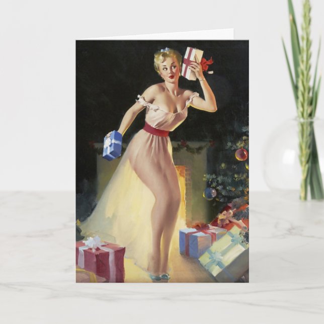 Tarjeta de felicitación de Navidades traviesos (Anverso)