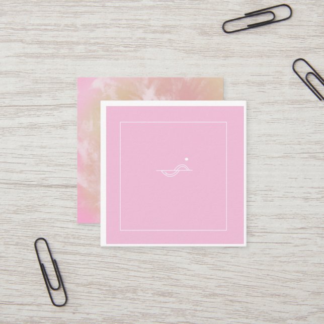 Tarjeta de felicitación de negocios rosa (Anverso/Reverso In Situ)