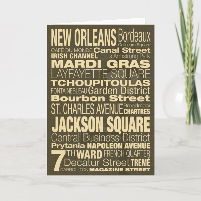 Tarjeta de felicitación de New Orleans (Anverso)