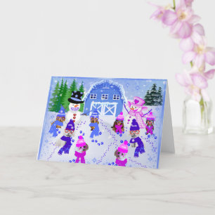 Tarjeta de Felicitación de Nieve de Invierno