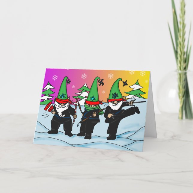 Tarjeta de felicitación de Ninja Elves (Anverso)