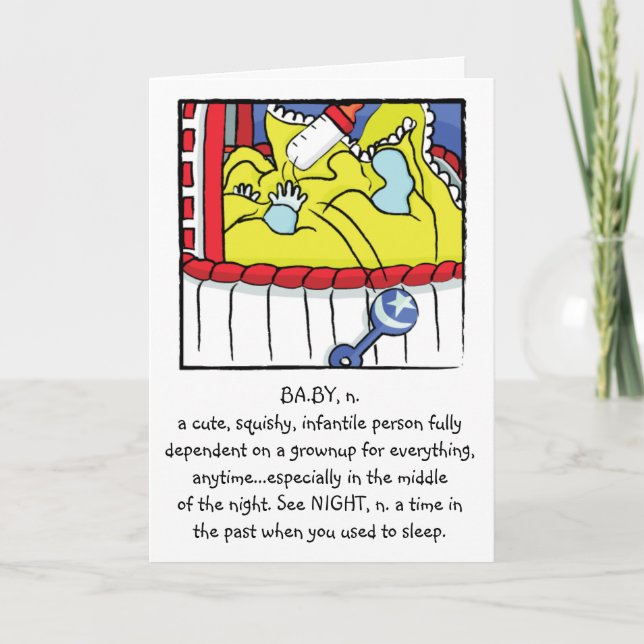 Tarjeta de felicitación de niño recién nacido (Anverso)