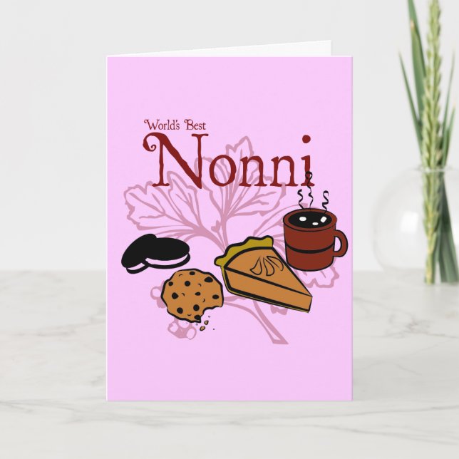Tarjeta de felicitación de Nonni del feliz (Anverso)