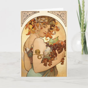 Tarjeta de felicitación de Nouveau del arte