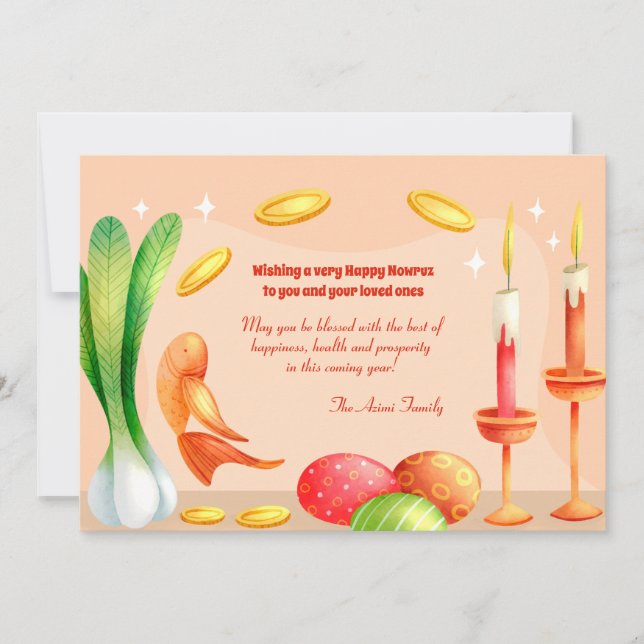 Tarjeta de felicitación de Nowruz (Anverso)