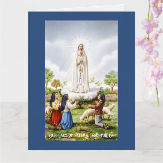 Tarjeta de felicitación de nuestra Señora de Fátim