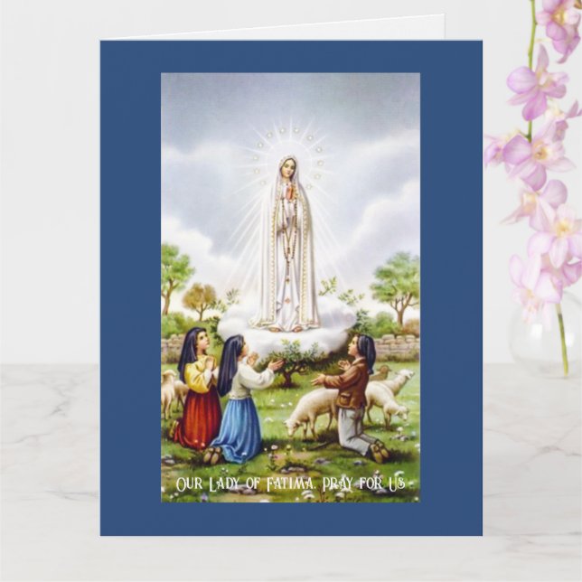 Tarjeta de felicitación de nuestra Señora de Fátim (Orquídea)