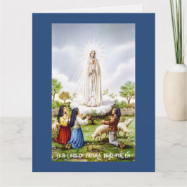 Tarjeta de felicitación de nuestra Señora de Fátim