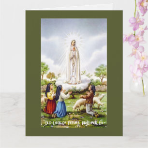 Tarjeta de felicitación de nuestra Señora de Fátim