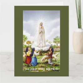 Tarjeta de felicitación de nuestra Señora de Fátim