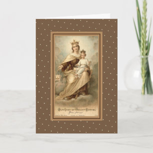 Tarjeta de felicitación de Nuestra Señora del Mont
